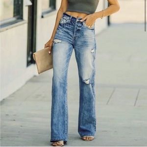 Kancan high rise 90’s flare - medium wash